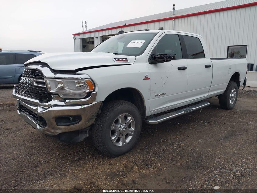 Vin: 3c6ur5jl6rg348916, lot: 45927474, ram 2500 big horn  4x4 8' box 20242