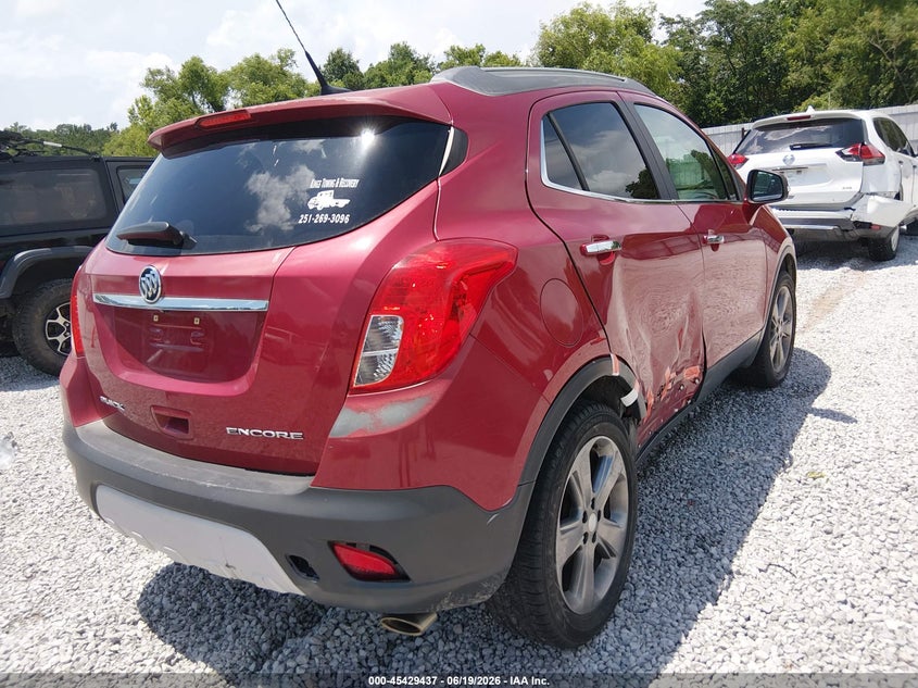 Vin: kl4cjasb3eb584348, lot: 45927537, buick encore 20144