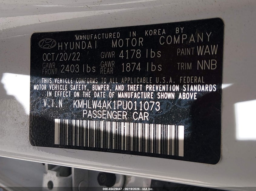 2023 Hyundai Elantra N VIN: KMHLW4AK1PU011073 Lot: 45429447