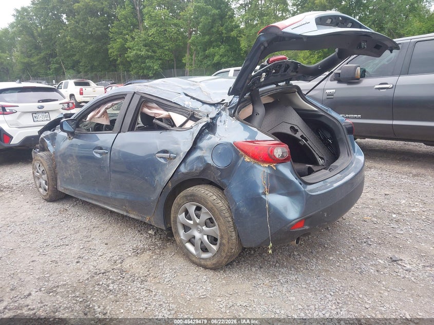 Vin: jm1bm1j74g1325575, lot: 45927579, mazda mazda3 i sport 20163
