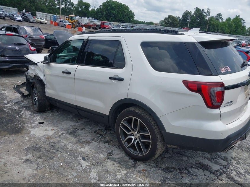 Vin: 1fm5k8gtxggc81641, lot: 45927734, ford explorer sport 20163