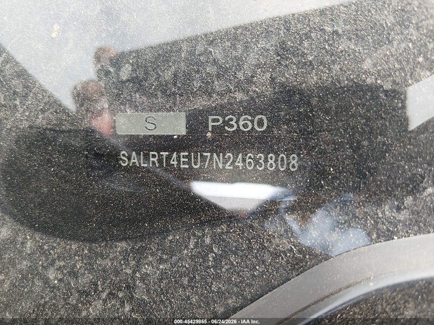 2022 Land Rover Discovery P360 S R-Dynamic VIN: SALRT4EU7N2463808 Lot: 45429855