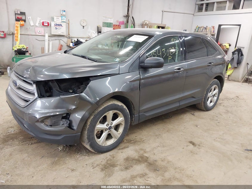 Vin: 2fmtk4g94fbc15967, lot: 45928333, ford edge se 20152