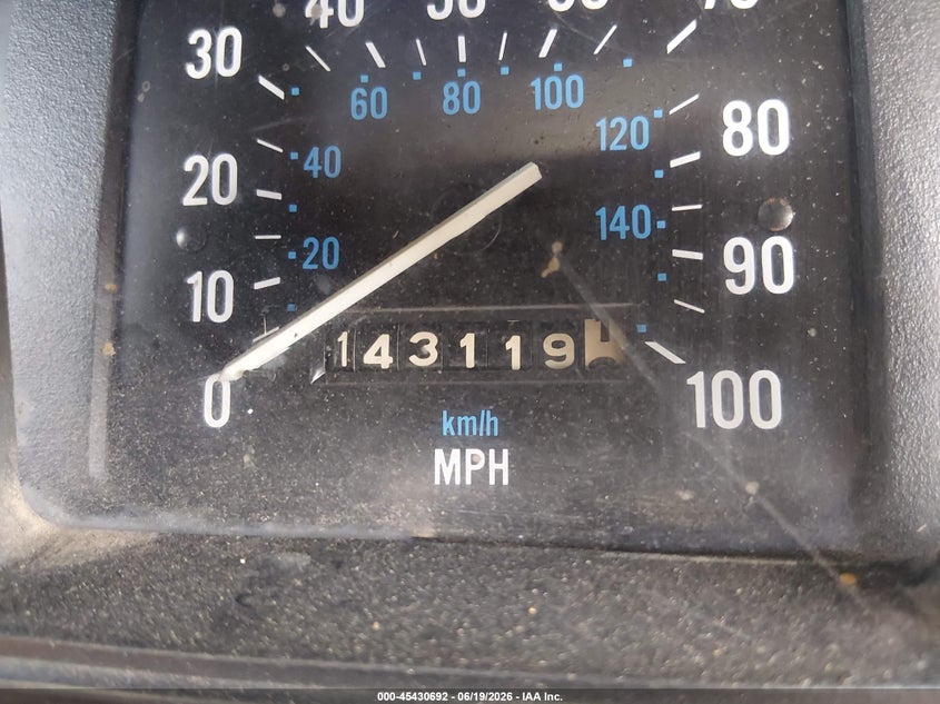 1989 Jeep Grand Wagoneer VIN: 1J4GS5875KP100302 Lot: 45430692
