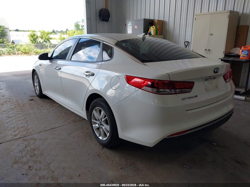 Vin: knagt4l3xg5070327, lot: 45929020, kia optima lx 20163
