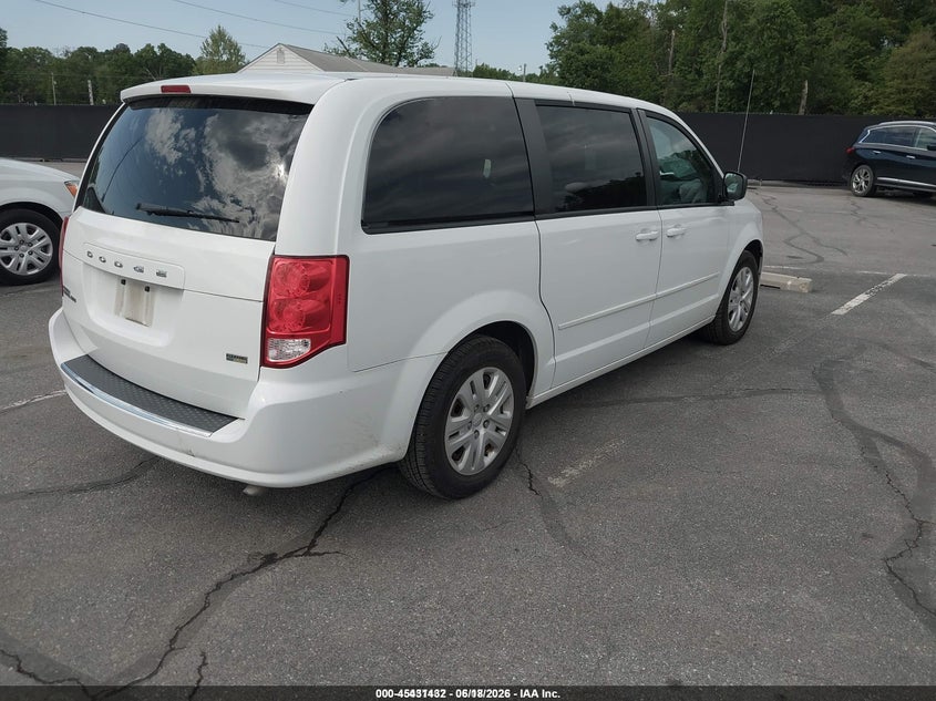 Vin: 2c4rdgbg1gr122123, lot: 45929532, dodge grand caravan se 20164