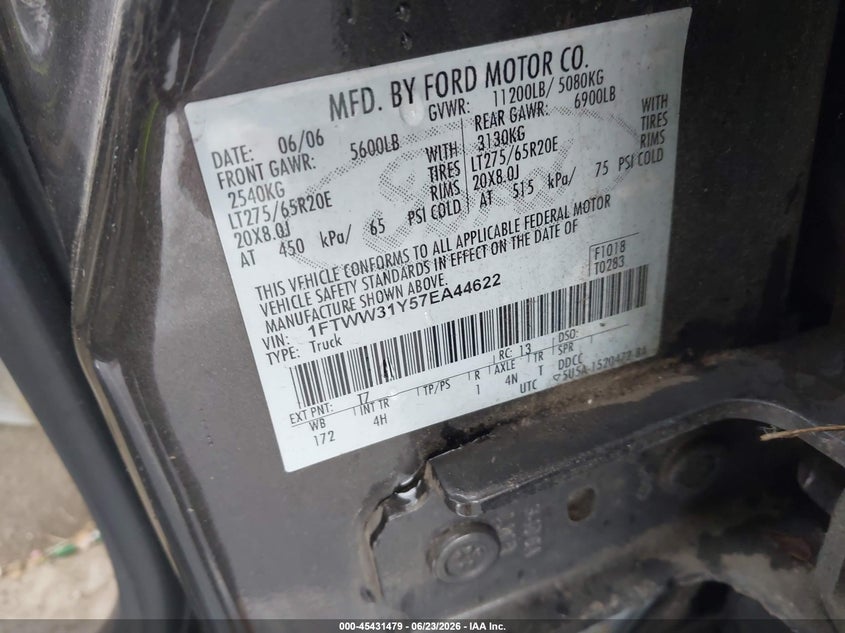 2007 FORD F-350 auction photo 8