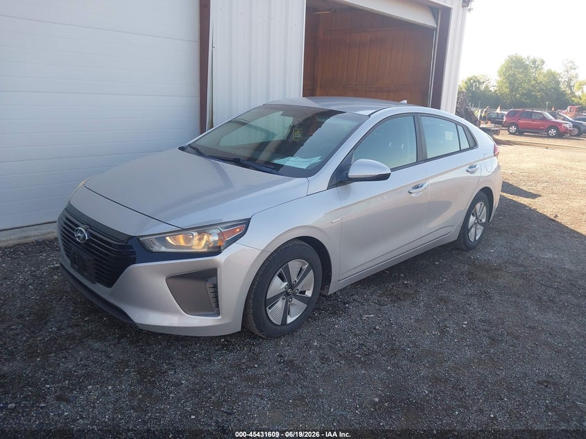 Vin: kmhc65lc6ku106877, lot: 45929709, hyundai ioniq hybrid blue 20192