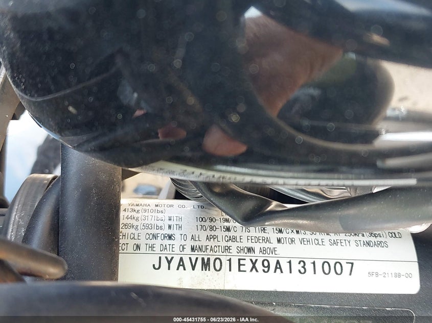 2009 Yamaha Xvs650 A/At VIN: JYAVM01EX9A131007 Lot: 45431755