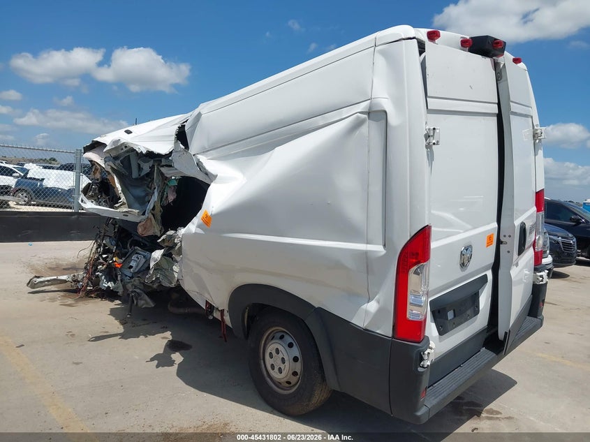 Vin: 3c6lrvdg6pe563845, lot: 45929902, ram promaster 2500 high roof 159 wb 20233