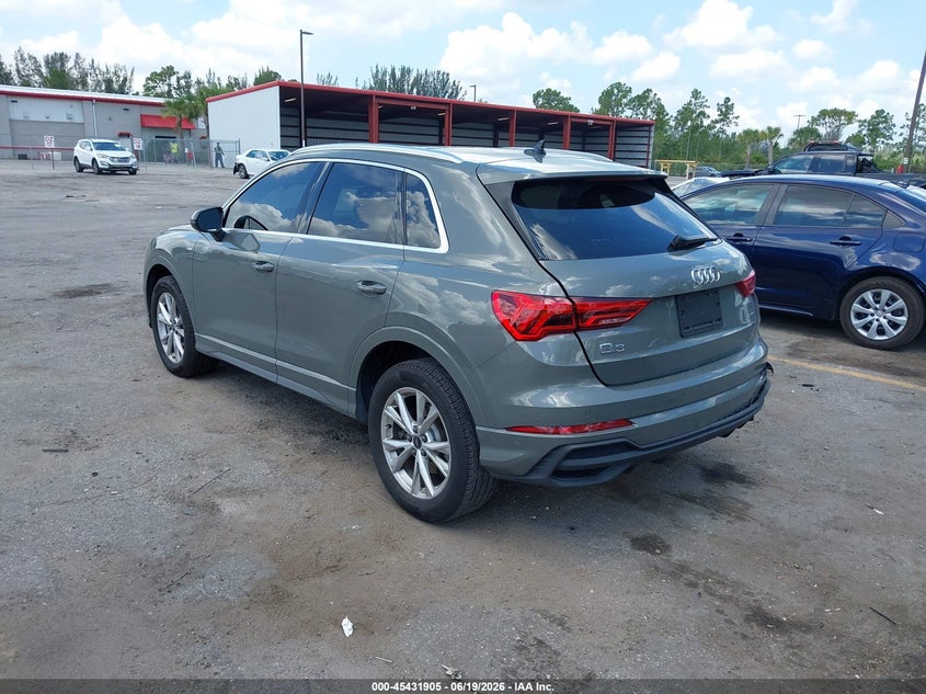 Vin: wa1decf34s1035301, lot: 45930005, audi q3 premium 45 tfsi s line quattro tiptronic 20253