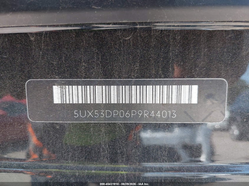 BMW X3 2023 VIN 5UX53DP06P9R44013
