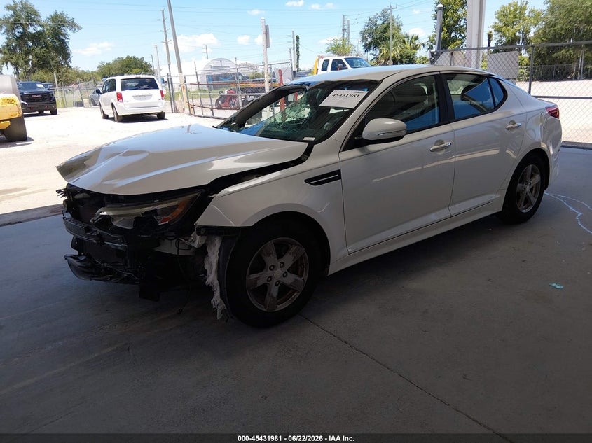 Vin: knagm4a72f5659759, lot: 45930081, kia optima lx 20152