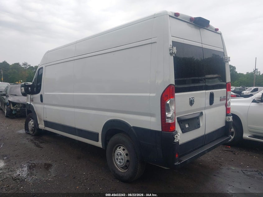 Vin: 3c6lrvdg7me530347, lot: 45930343, ram promaster 2500 high roof 159 wb 20213