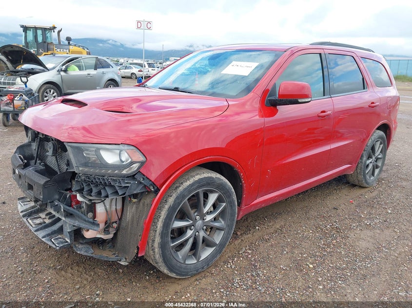 Vin: 1c4rdhdg9jc413617, lot: 45930468, dodge durango gt rwd 20182