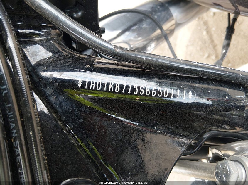 2025 Harley-Davidson Flhx VIN: 1HD1KB713SB630111 Lot: 45432427