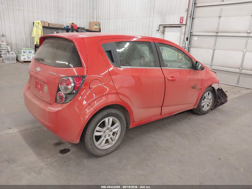 Vin: 1g1jc6sh5c4102871, lot: 45930588, chevrolet sonic 2lt 20124