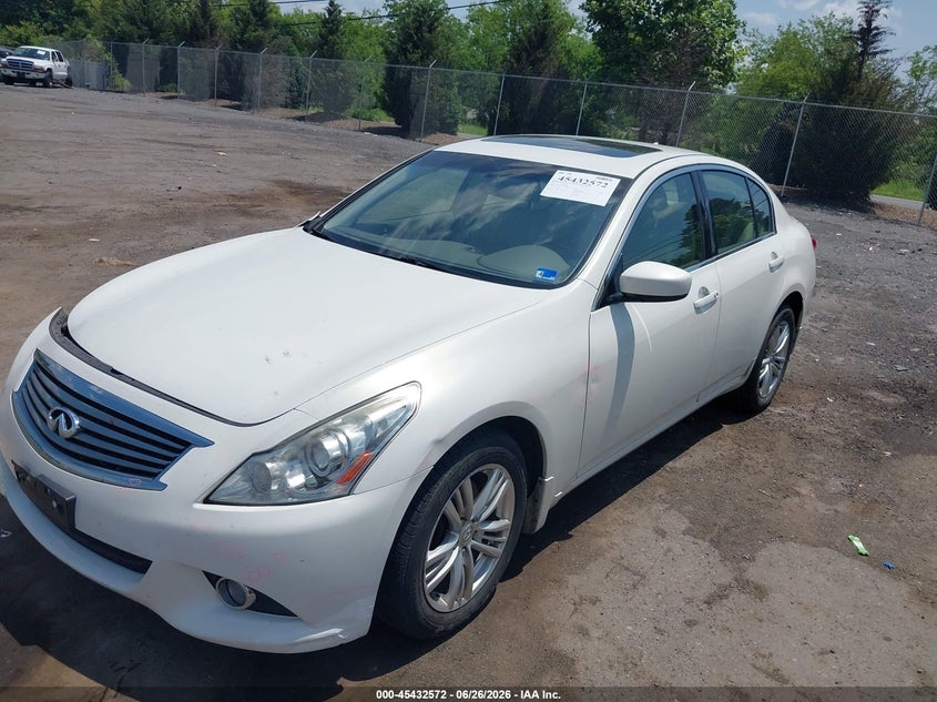 Vin: jn1dv6ar7bm651580, lot: 45930672, infiniti g25x 20112