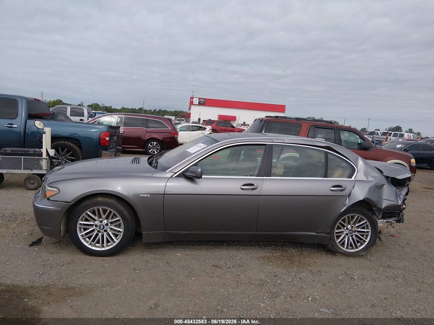 2004 BMW 745Li VIN: WBAGN63534DS55893 Lot: 45432583