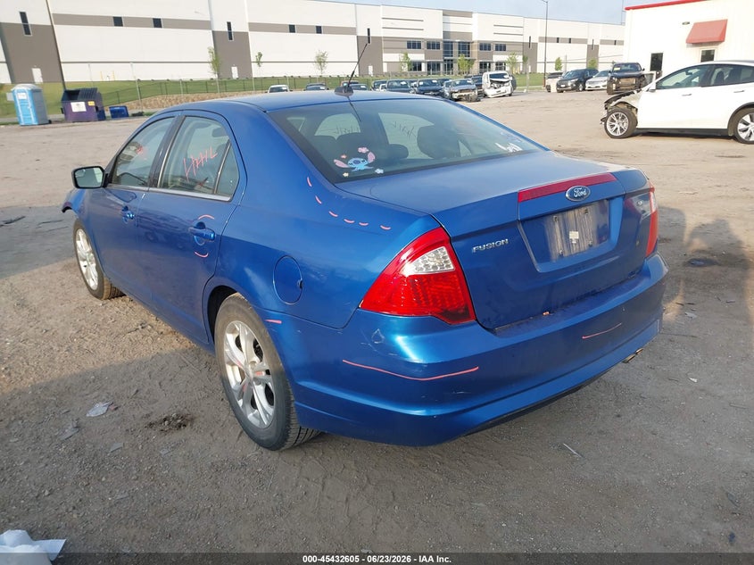 Vin: 3fahp0ha0cr246262, lot: 45930705, ford fusion se 20123