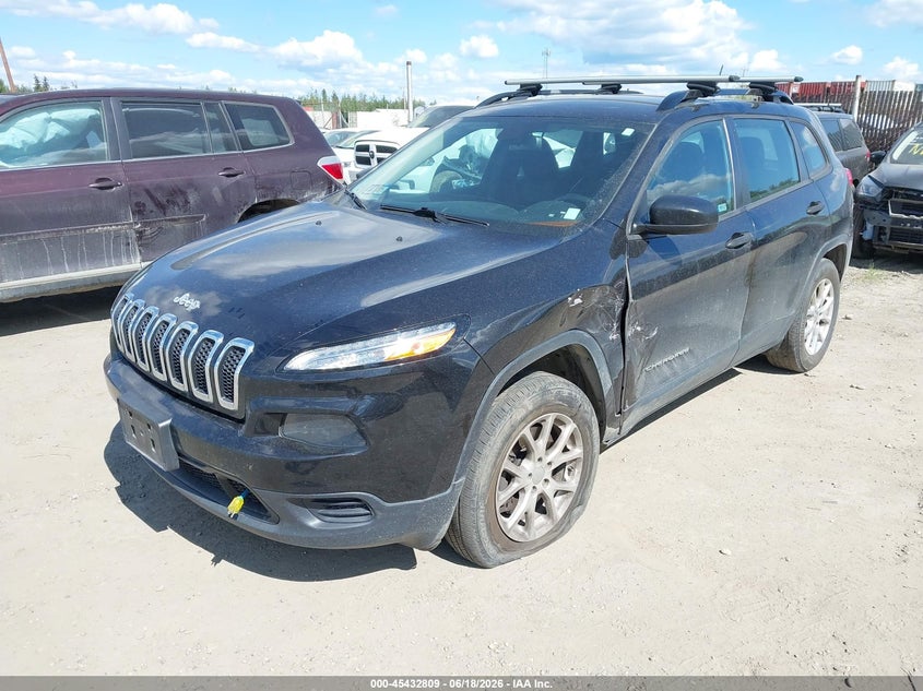 2016 Jeep Cherokee, Левый бок, IAAI, VIN 1C4PJMAB5GW119883 — фото 2