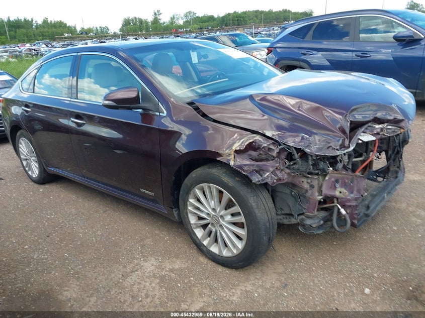2013 TOYOTA AVALON SEDAN 2.5L I-4 DOHC, VVT, 156HP