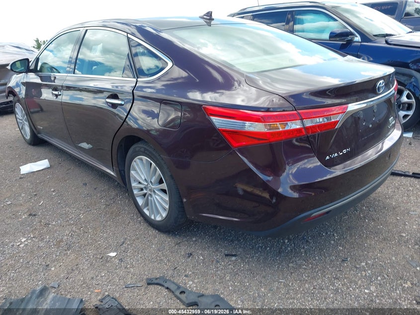 2013 TOYOTA AVALON SEDAN 2.5L I-4 DOHC, VVT, 156HP