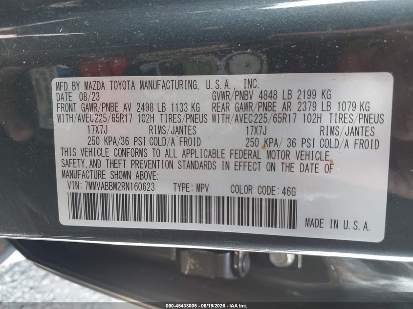 2024 Mazda Cx-50 2.5 S Preferred VIN: 7MMVABBM2RN160623 Lot: 45433005
