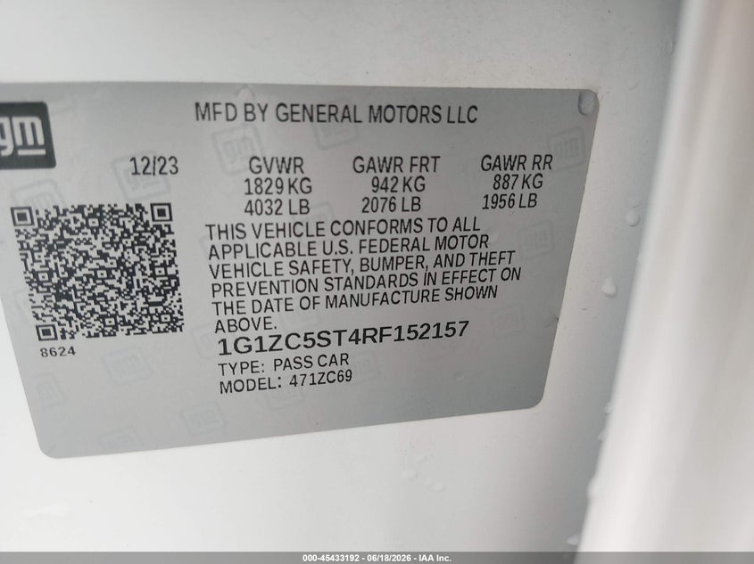 2024 CHEVROLET MALIBU FWD 1FL — Photo 9
