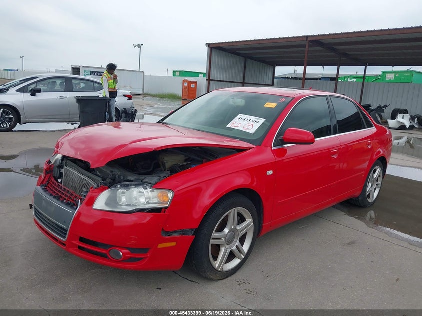 2007 Audi A4, Front End, IAAI, VIN WAUAF78E27A149961 — photo 2