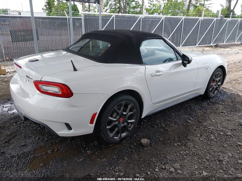 Vin: jc1nfaek8h0114583, lot: 45931503, fiat 124 spider elaborazione abarth 20174