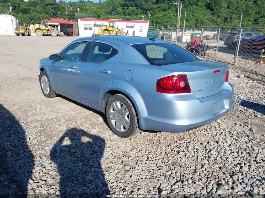 Vin: 1c3cdzab2dn614339, lot: 45931727, dodge avenger se 20133