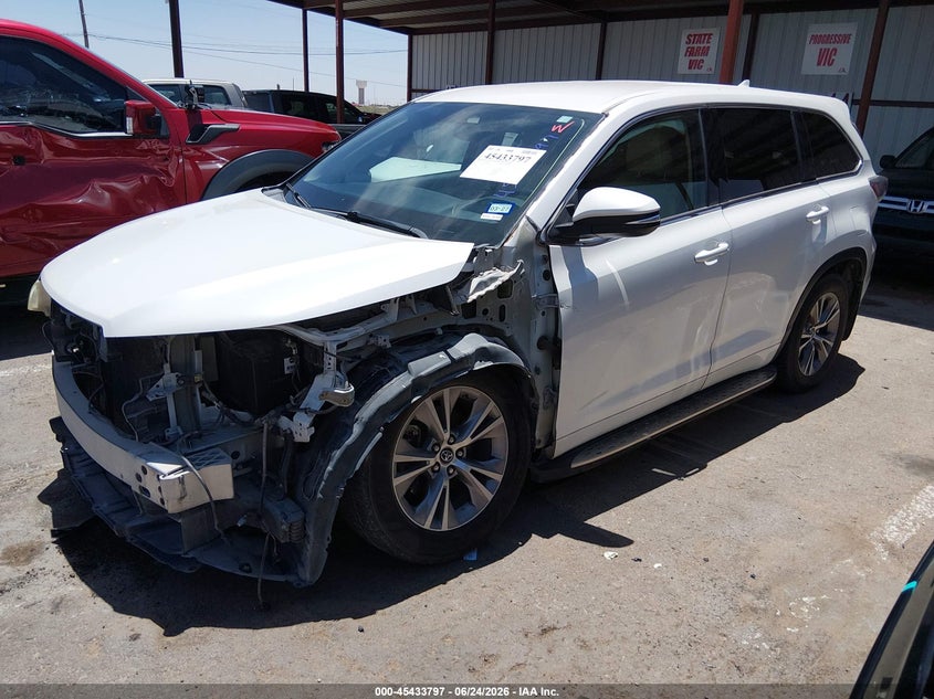 Vin: 5tdzkrfh1gs170748, lot: 45931897, toyota highlander le plus v6 20162