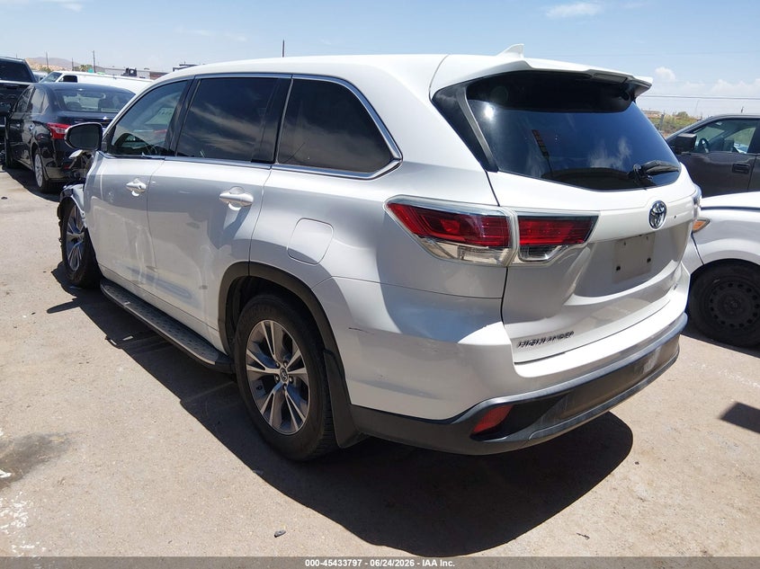 Vin: 5tdzkrfh1gs170748, lot: 45931897, toyota highlander le plus v6 20163