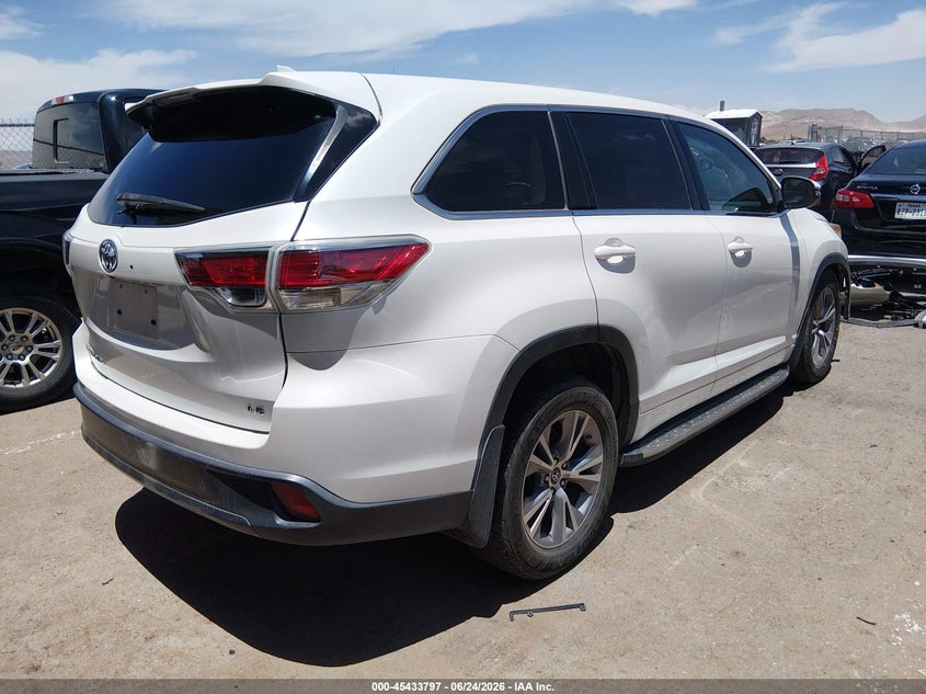 Vin: 5tdzkrfh1gs170748, lot: 45931897, toyota highlander le plus v6 20164