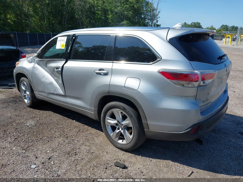 Vin: 5tdykrfh6gs158901, lot: 45932001, toyota highlander limited v6 20163