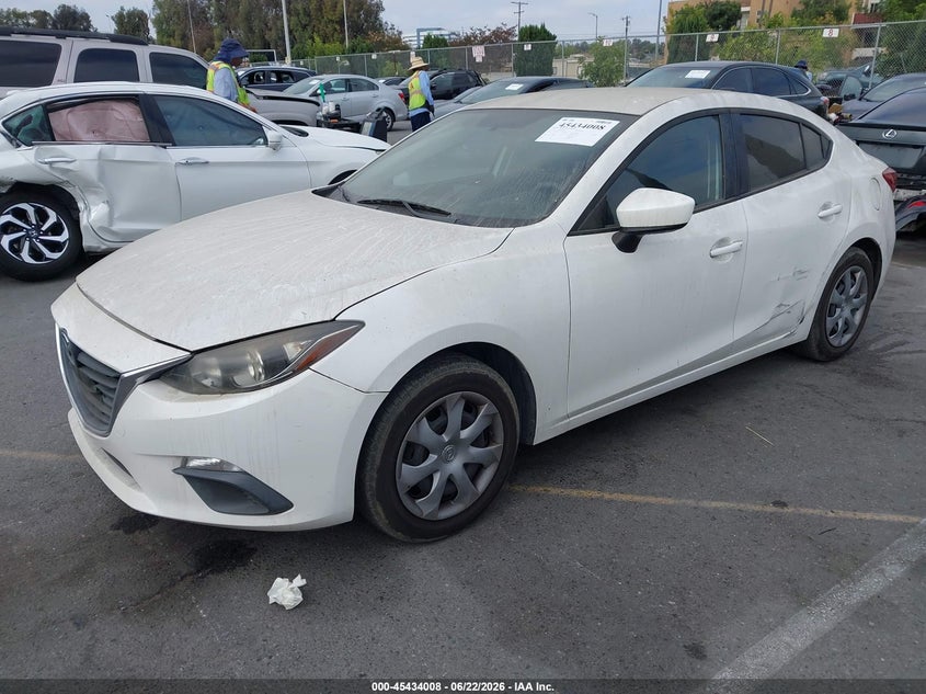 Vin: jm1bm1t76g1290051, lot: 45932108, mazda mazda3 i sport 20162