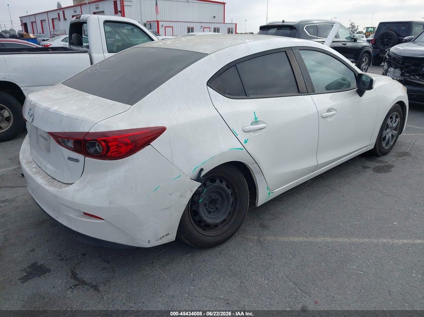 Vin: jm1bm1t76g1290051, lot: 45932108, mazda mazda3 i sport 20164