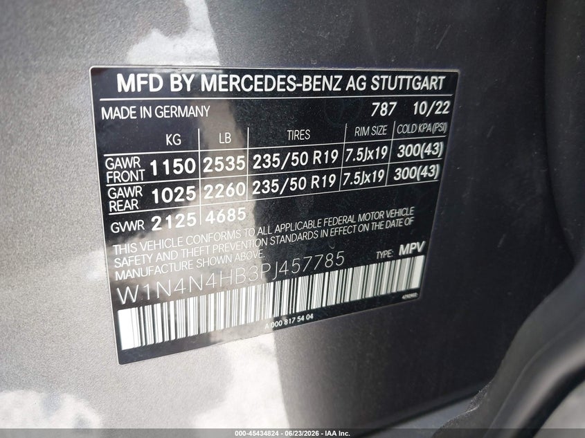 2023 Mercedes-Benz Gla 250 4Matic VIN: W1N4N4HB3PJ457785 Lot: 45434824