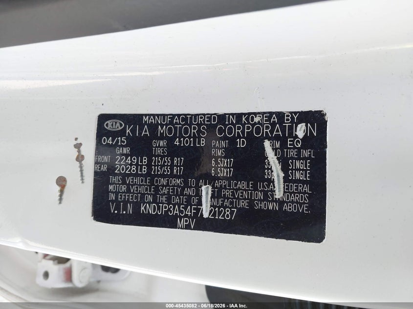 2015 KIA SOUL HATCHBACK 2.0L I-4 DI, DOHC, VVT, 164HP