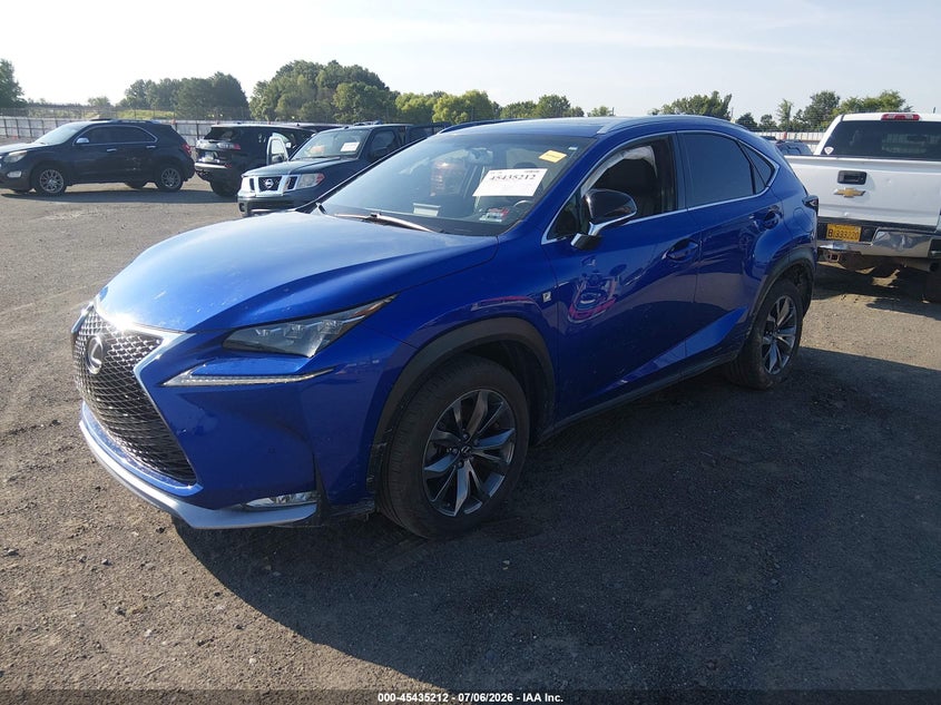 Vin: jtjyarbz6g2038473, lot: 45933312, lexus nx 200t f sport 20162