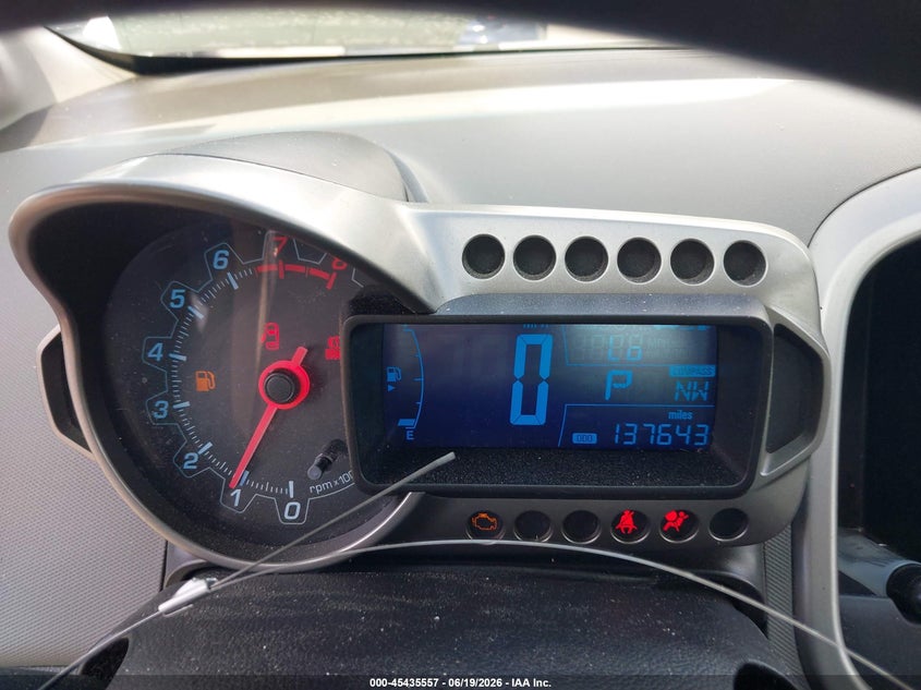2013 Chevrolet Sonic Lt Auto VIN: 1G1JC5SHXD4142584 Lot: 45435557