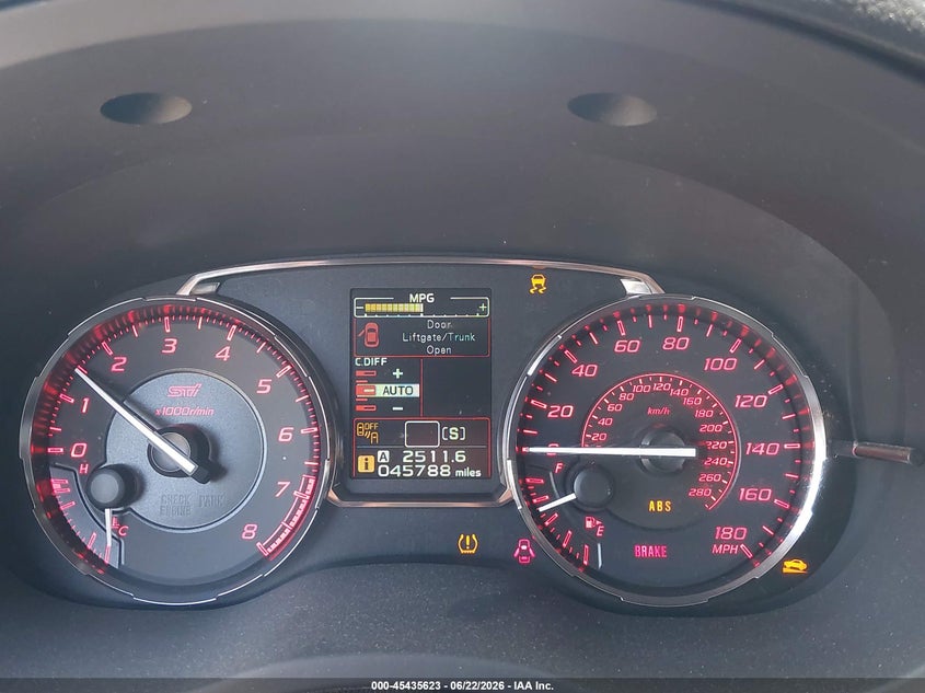 2016 SUBARU WRX STI auction photo 7
