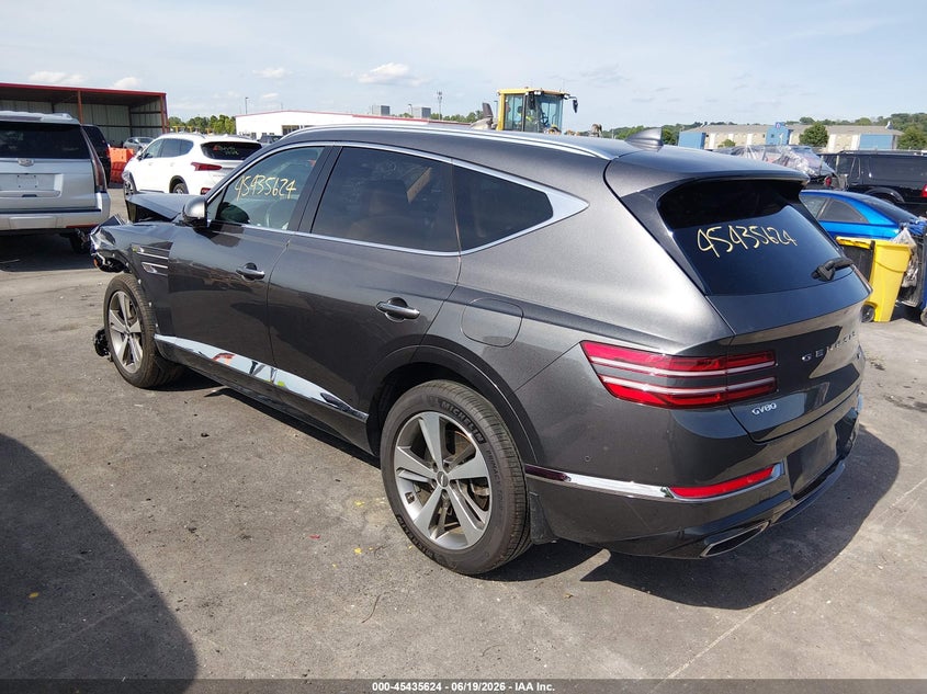 Vin: kmuhbdsb5mu062783, lot: 45933724, genesis gv80 2.5t awd 20213