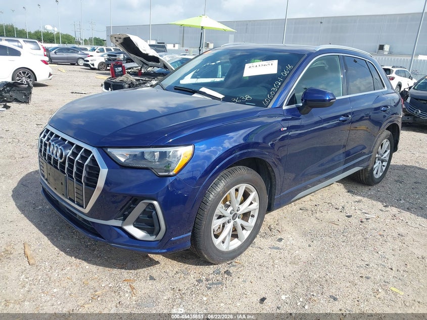 Vin: wa1decf33n1143638, lot: 45933750, audi q3 premium 45 tfsi s line quattro tiptronic 20222