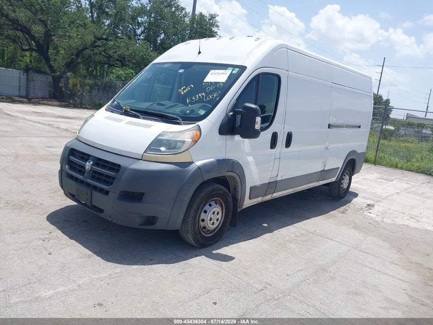 Vin: 3c6trvdg4he517478, lot: 45934404, ram promaster 2500 high roof 159 wb 20172