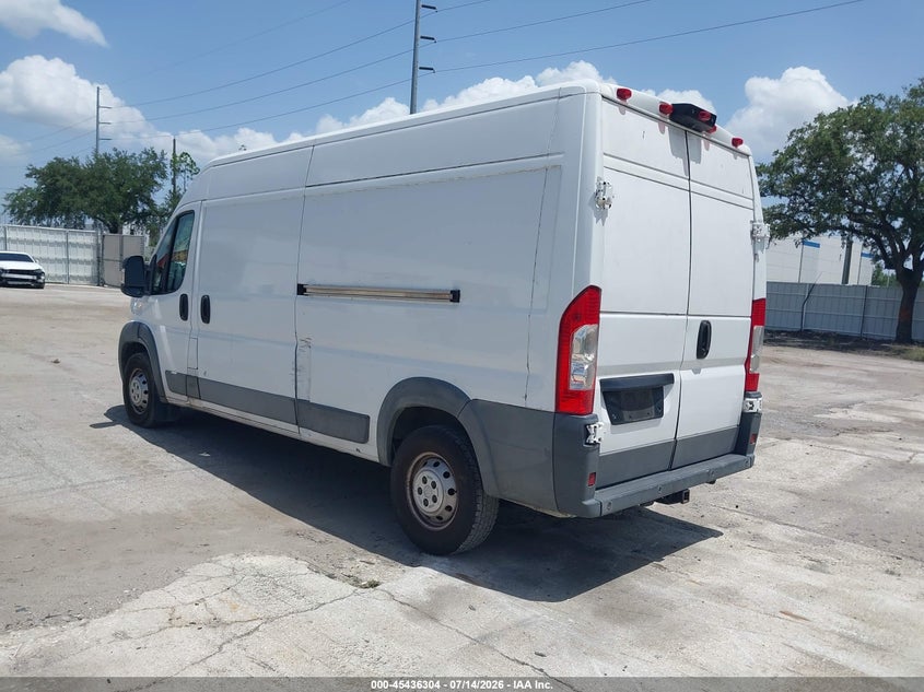 Vin: 3c6trvdg4he517478, lot: 45934404, ram promaster 2500 high roof 159 wb 20173