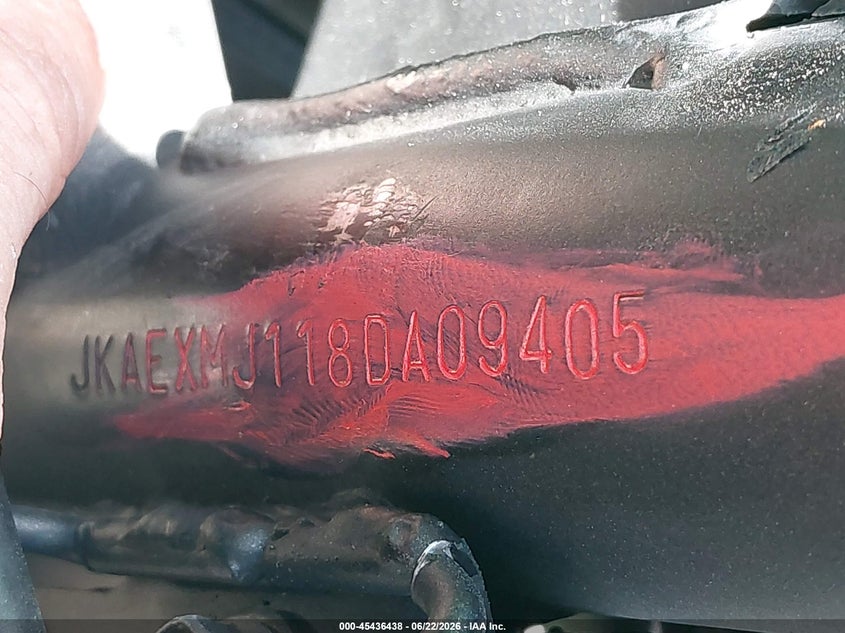 2008 Kawasaki Ex250 J VIN: JKAEXMJ118DA09405 Lot: 45436438