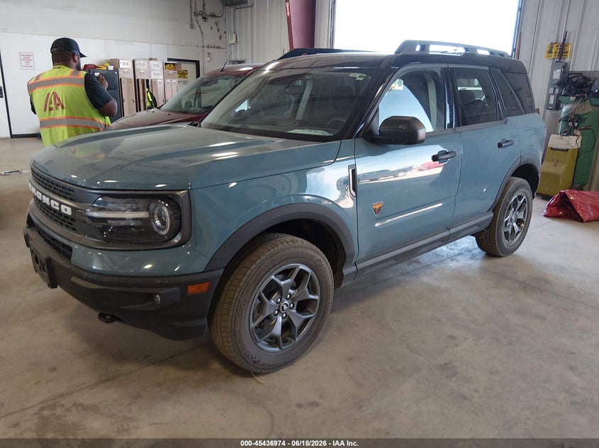 Vin: 3fmcr9d99mrb17626, lot: 45935074, ford bronco sport badlands 20212