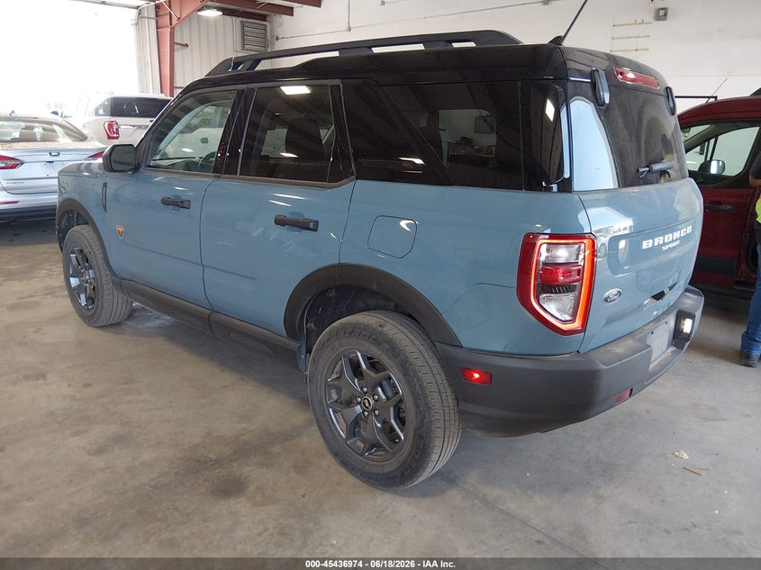 Vin: 3fmcr9d99mrb17626, lot: 45935074, ford bronco sport badlands 20213